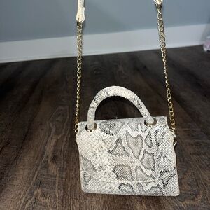 Snakeskin cross body bag